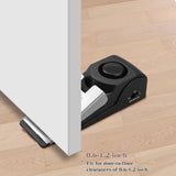 EMDMAK Door Stop Alarm with 120DB Siren Door Stop for Home & Travel (Black) (Pack of 2)