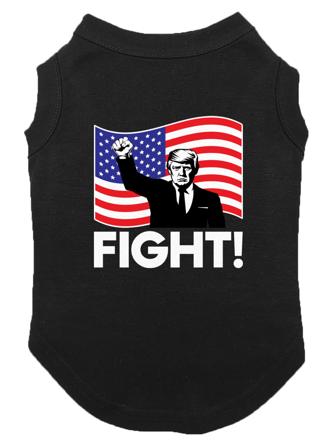 Fight! - Trump Raised Fist MAGA 2024 Dog Shirt (Black, Small)
