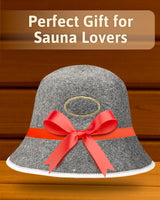 ASKOLD Sauna Hat for Women and Men - Natural Wool Sauna Bucket Cap to Protect Hair, Finnish Felt - Eco-Friendly Banya Hat Sauna Accessories (Gray)