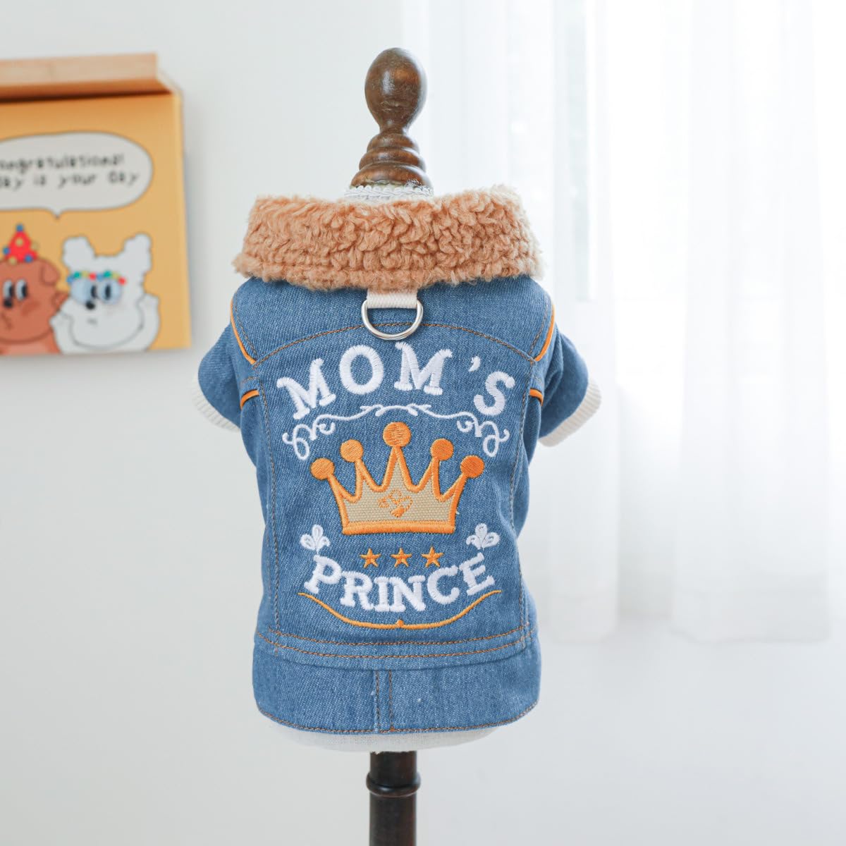 Dog Leather Jacket Fleece Lined Puppy Leather Coat Small Dog Winter Stylish Jacket Cold Weather Chihuahua Yorkie Warm Windproof Waterproof Coats Pet Christmas Holiday Birthday Dog Clothes