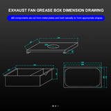 Grease Box for Restaurant Canopy Hood Exhaust Fan| Stainless Steel Hood Accessories for Restaurants | 3.74” Deep Drip Pan