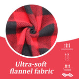 Dog Pajamas Large Sized Dog Buffalo Plaid Christmas Pajamas Soft Flannel Pet Clothes Warm and Cozy Pjs for Dogs(XL)