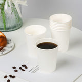 RACETOP [300 count ] Paper Coffee Cups 8 oz, Disposable Coffee Cups, Hot Beverage Cups, Ideal for Pub, Party, Office White