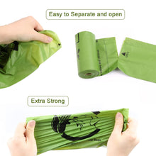 Load image into Gallery viewer, Certified Compostable Dog Poop Bags, 270 Count Landfill Friendly and Leakproof Waste Bags, Easy Open Unscented Forest Green Poop Bag for Dog, 15 Doggy Bags Per Roll (18 rolls)
