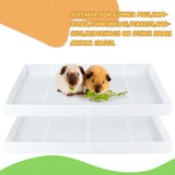 Wenqik 2 Pcs Guinea Pig Cage Liner Corrugated Plastic Cage Liner Base 2 x 4 Panel Size Guinea Pig Cage Bottom for Small Animals Hedgehogs Rabbits Cages Tray, 55 x 27 Inch(White)
