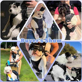 YUDODO Front Pet Carrier Backpack for Small Dogs and Cats, Secure and Breathable Mesh Travel Dog Carrier with Safety Belt, Ergonomic Support, Adjustable for Walking, Hiking (Black-Pro M)