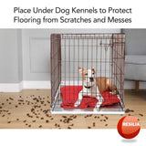 RESILIA Under Dog Crate and Kennel Mat to Protect Floors, Water-Resistant Pad for Hard Floors and Surfaces, 30 Inches x 48 Inches, Black