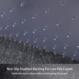 HOMEK Office Chair Mat for Carpet, 46" x 60" Studded Desk Chair Mat for Low Pile Carpeted Floors, Transparent Carpet Protector Mat for Office Chairs