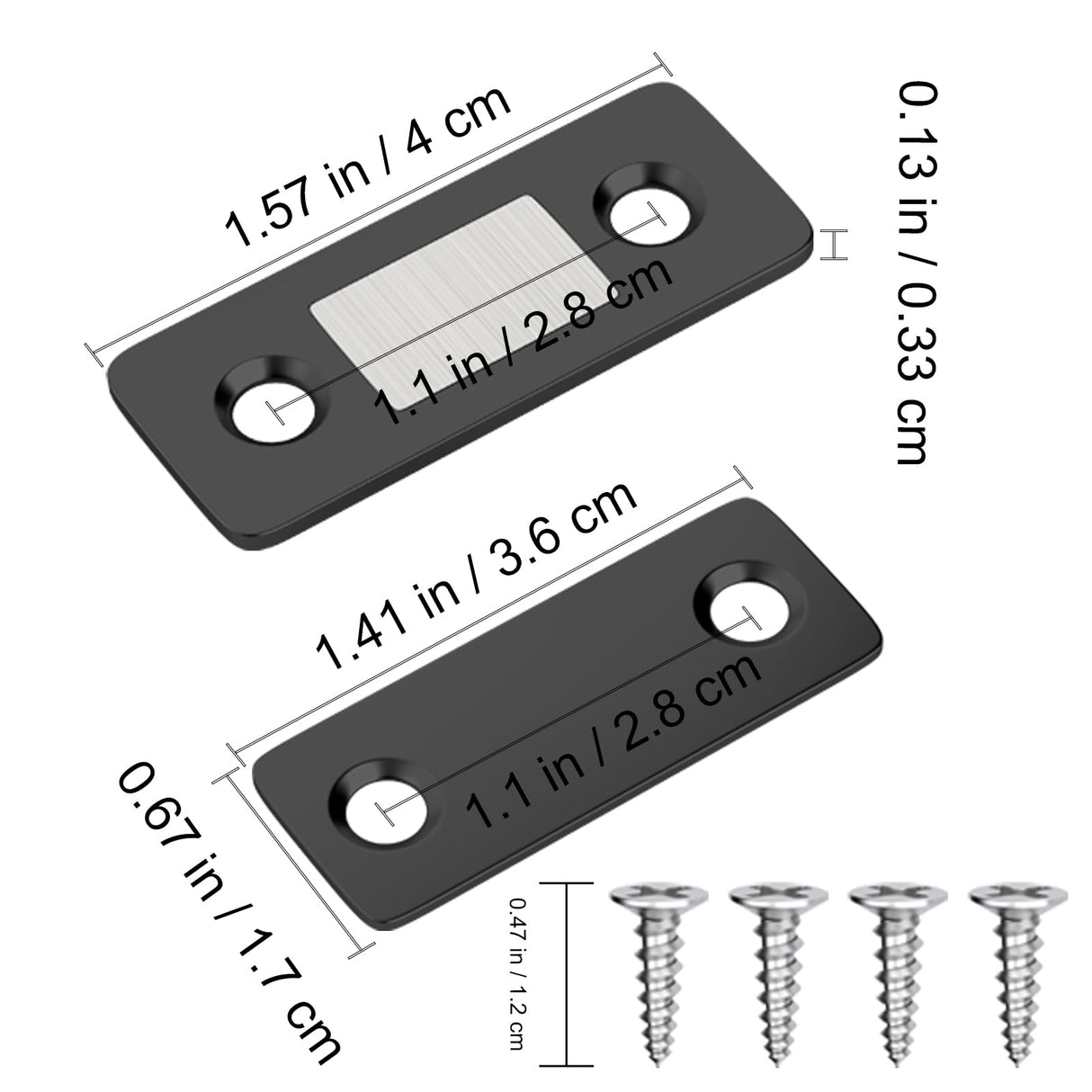 Cabinet Magnetic Catch 4 Pack Ultra Thin Cabinet Door Magnets Stick on Drawer Magnets Cabinet Latch Magnetic Closures for Cabinets Kitchen Closet Door Closing Magnetic Door Catch Closer
