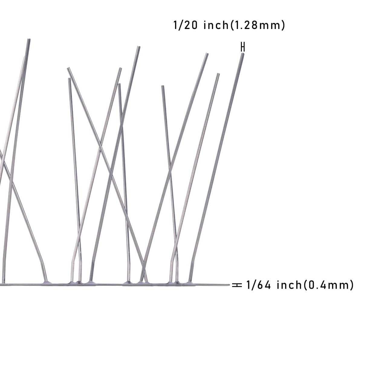 Hausse Stainless Steel Bird Spikes 17 Pack, Squirrel Small Birds Pigeons Crows and Woodpeckers Deterrent Devices Bird Repellent Spikes, Assemble Easily Covers 17 Feet for Outdoor Wall Fence