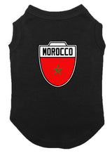 Morocco Soccer Crest - Country Futbol Dog Shirt (Black, X-Large)