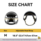 Billionchains Medium Dog Helmet with Ear Holes - Adjustable, Lightweight, Hard Black Pet Helmet for Outdoor Activities/Motorcycle/Bike