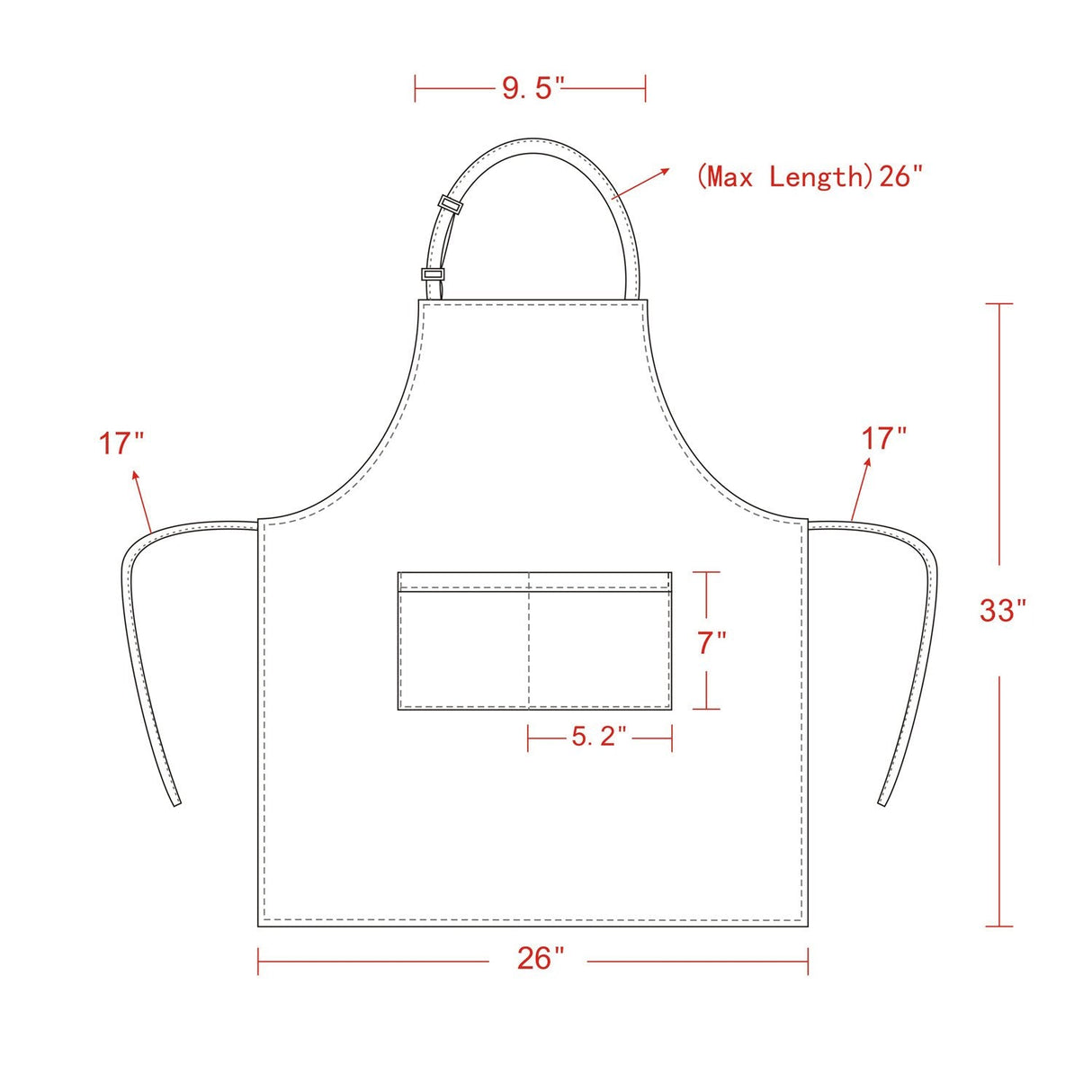 yotache Chef Apron Set, Chef Hat and Kitchen Apron Adult Adjustable White Apron Baker Costume for Men and Women, 1 Set (33" L x 26" W)