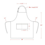 yotache Chef Apron Set, Chef Hat and Kitchen Apron Adult Adjustable White Apron Baker Costume for Men and Women, 1 Set (33" L x 26" W)