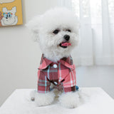 Dog One-Piece Outfit Puppy Cute Sweater Shirt Corduroy Pants Dog Comfortable Soft Overalls Pet Stylish Fall Winter Clothes for Small Dogs Chihuahua Dachshund Daily Holiday Jumpsuit Costume