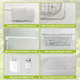 WQY GroceryShop Parrot Bathtub Indoor Automatic Bath Shower with 180 ° Circulating Faucet Contains USB and Power Plug for Medium Birds African Grey Amazon Conure Parakeet Cockatiel Lovebird
