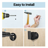 Towel Hooks for Bathroom,2 Packs Wall Mount Towel Holder,Black Matte Wall Robe Hook,Stainless Steel Heavy Duty Door Hanger Towel Hook for Kitchen, Bedroom,Hotel,Pool,Coats(Drilling)