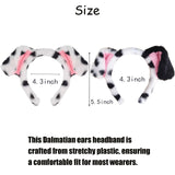 KIPSSMLSE Dalmatian Costume Dalmatian Ears Headband Tail for Women Puppy Dog Dress Up for Party Halloween