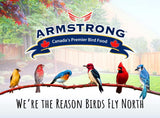 Armstrong Bird Food Gourmet Blend, 33 Pounds - with White & Red Millet, Cut Corn, Wheat, Black Oil Sunflower, Striped Sunflower, Peanuts & Safflower for Blue Jays and Northern Cardinals