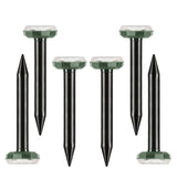 Garden Gadget 6 Pack Solar Powered Sonic Mole Repellent, Gopher Deterrent Spikes, Waterproof Solar Rodent Voles Gopher Chipmunk Repellent for Lawn and Garden