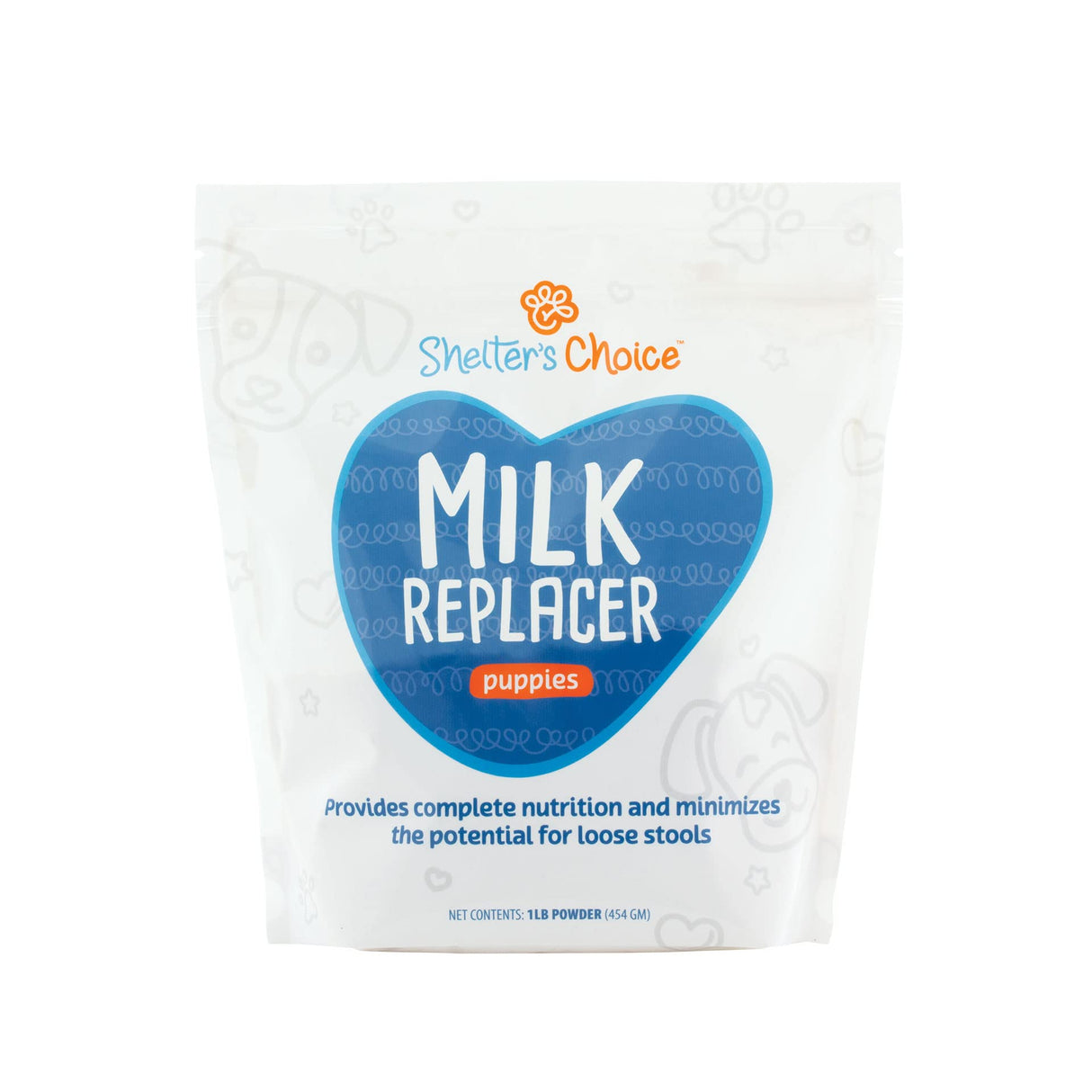 Shelter's Choice Puppy Milk Replacer, Milk for Abandoned Puppies or Puppies Born in Shelters, Provides Complete Nutrition, Supports Healthy GI Tract, and is Easy to Mix, 1 lb