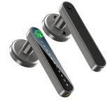 IRONZON Fingerprint Door Lock Biometric Door Lock with Keypad with Handle for Home Hotel Office Apartment Bedroom Gray