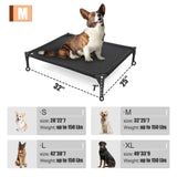 Garnpet XL Elevated Dog Bed for Large Dogs, Extra Raised Dog Cot Beds, Heavy Duty Pet Cots with Durable Supportive Teslin Recyclable Mesh, Indoor & Outdoor Pet Bed