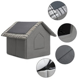 Hollypet Cozy Pet Bed House Warm Pet House Cave Sleeping Bed Puppy Nest for Cats and Small Dogs, Gray