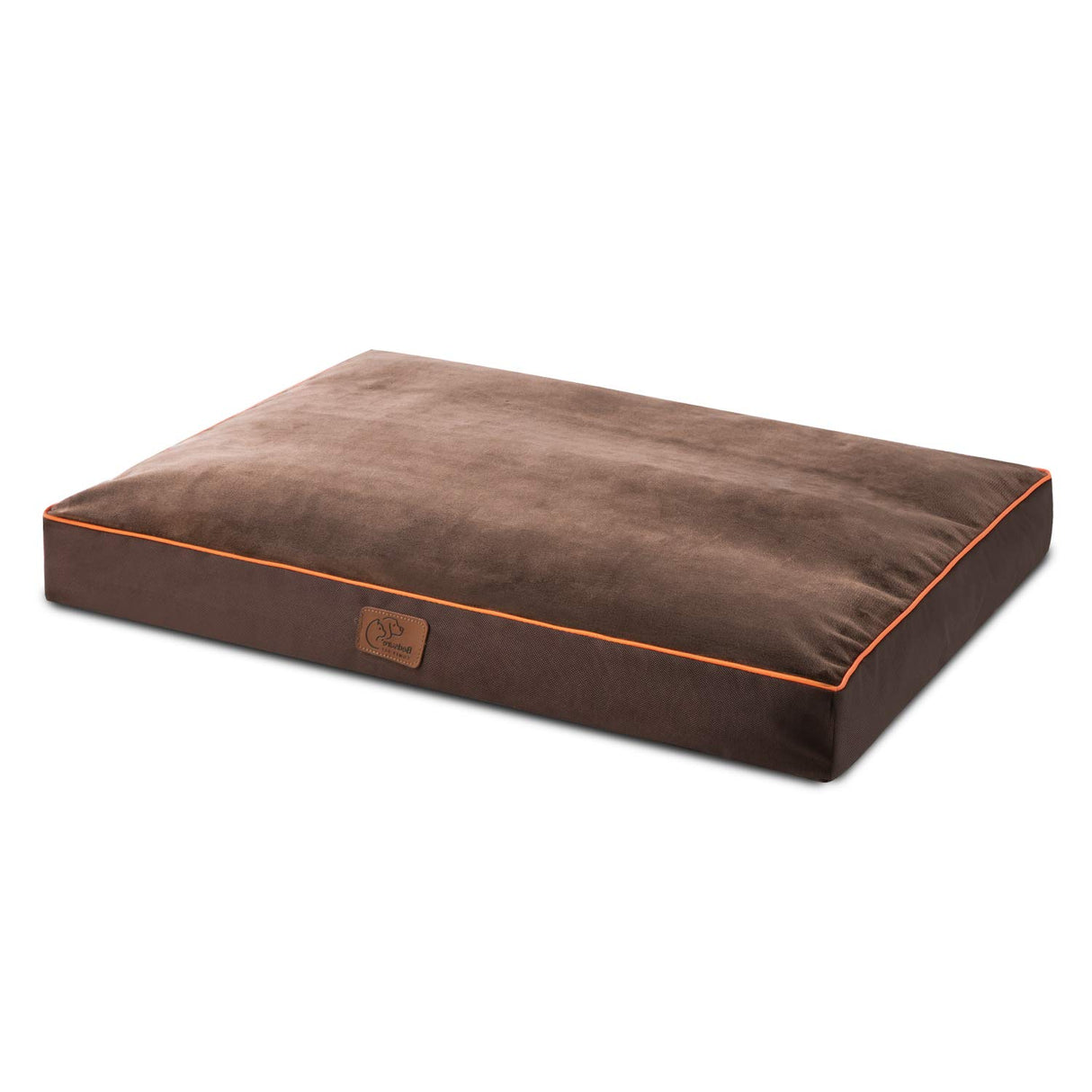 Bedsure Washable Dog Bed Medium Size Dog - 3 Inch Thicken Up to 45lbs Pet Mat Pillows with Removable Washable Cover, Brown