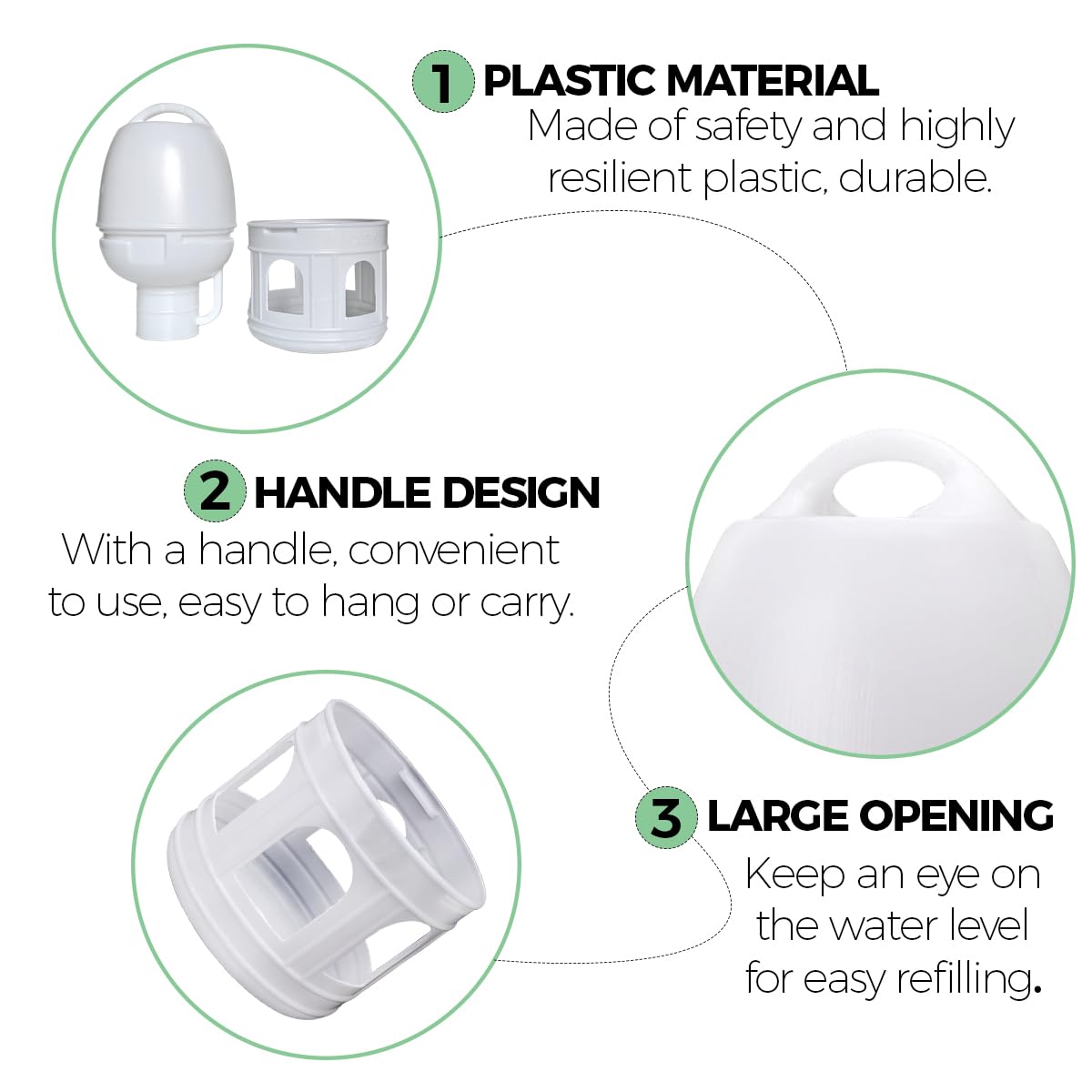 Panchitalk Bird Water Drinker, Pigeon Water Feeding Plastic Drinker Dispenser, 5L Pigeon Pet Water Pot Container, Water Automatic Feeders Dispenser Supplies