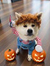 Pet Deadly Doll Dog & Cat Cosplay Costume for Small & Medium Pets - Adjustable Halloween & Christmas Dog Costume(XL)