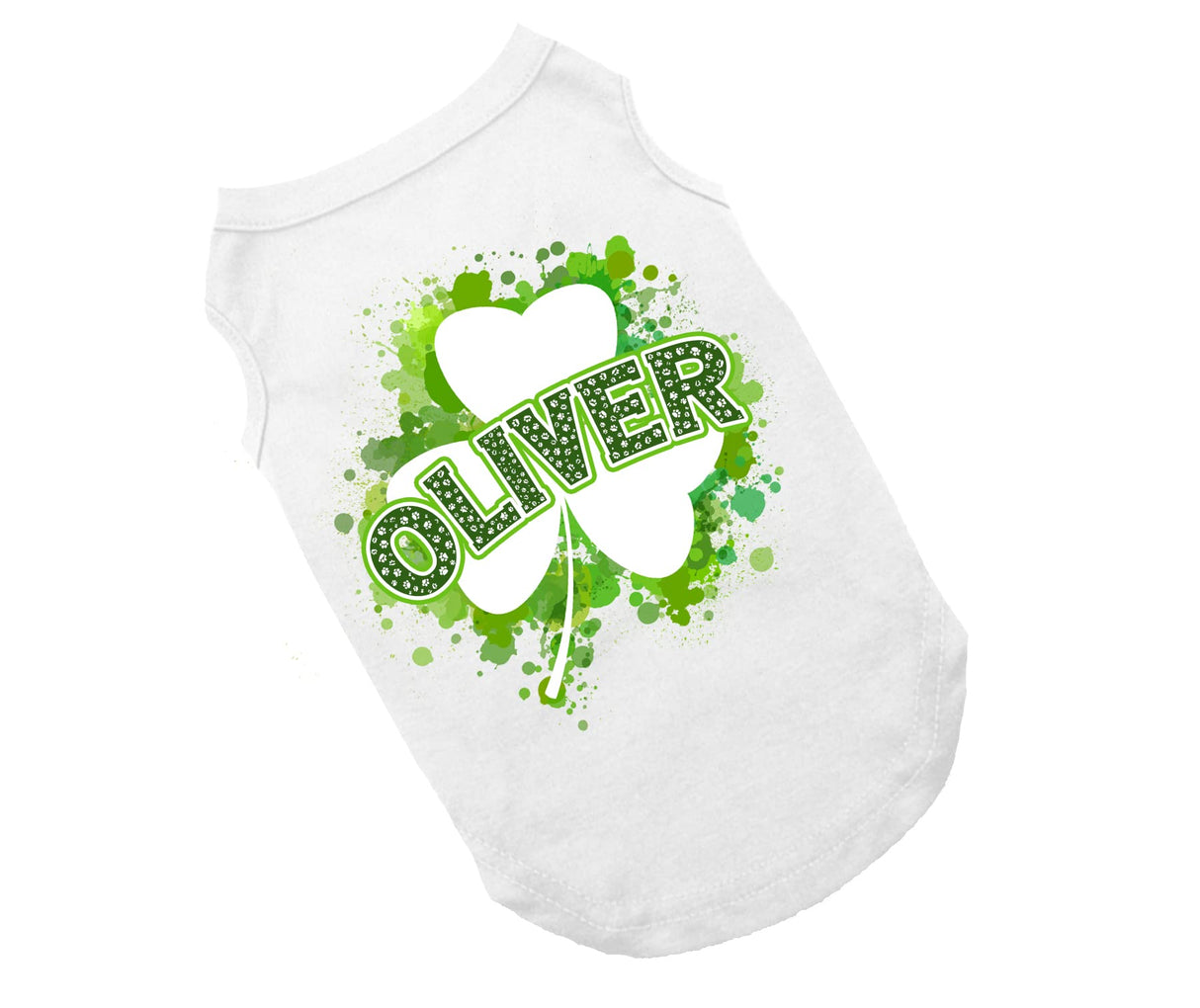 Lucky Clover Personalized Dog Shirt, Cute St. Patrick's Day Dog Shirt, Green Clover St. Patty's Day Shirt for Dogs, St. Patrick's Day Shirt for Dogs, Clothes for Pets (4XL 50-70 lbs)