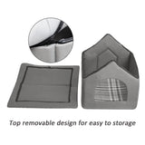 Hollypet Cozy Pet Bed House Warm Pet House Cave Sleeping Bed Puppy Nest for Cats and Small Dogs, Gray
