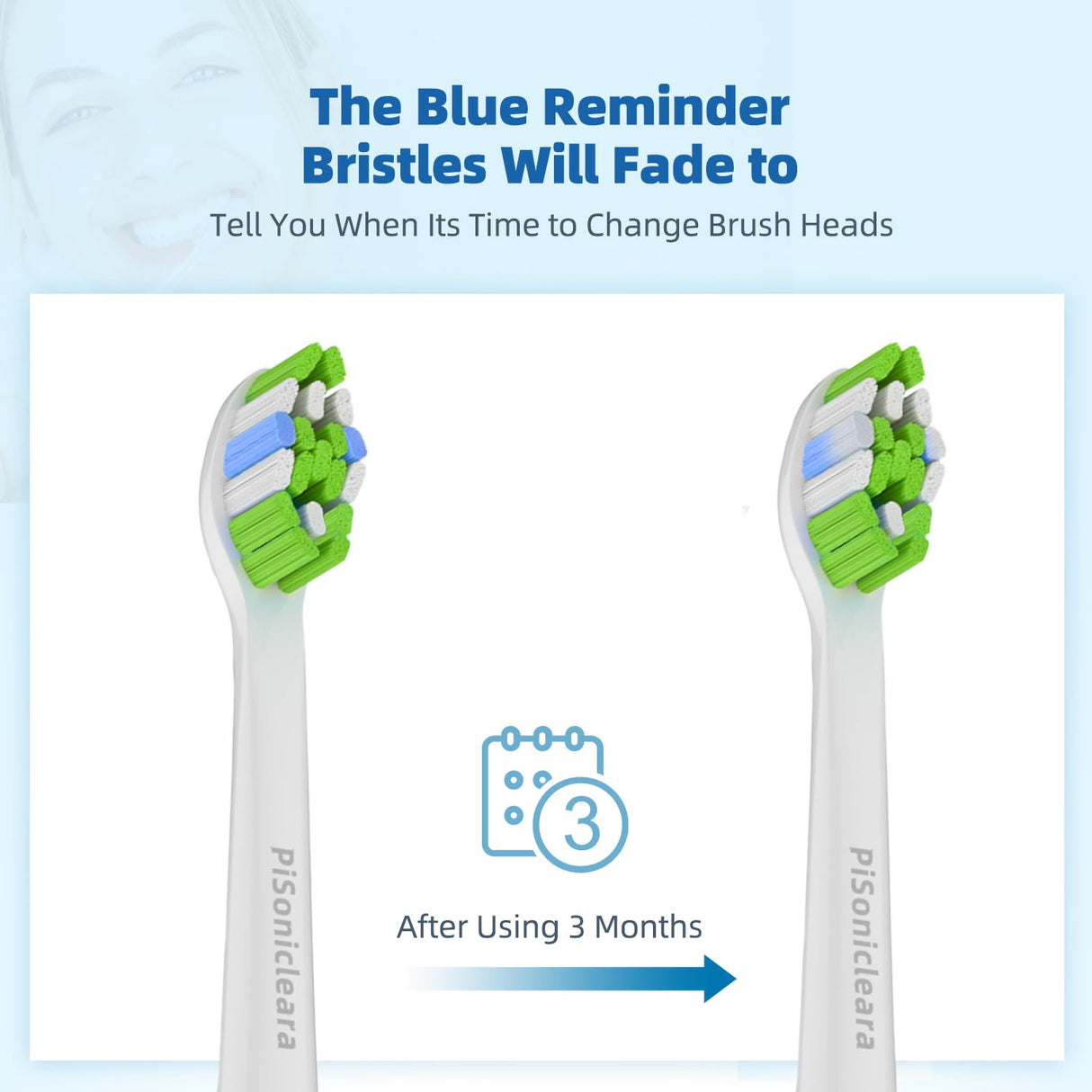 Pisonicleara Replacement Toothbrush Heads - Compatible with Philips Sonicare Electric Toothbrush (10 Pack), Refill.