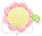 TONBO Soft Plush Small Cute and Cozy Pastel Pink Flower Dog Cat Bed, Washer and Dryer Friendly, (Pastel Pink)