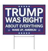 Vrogadso Pro Trump 2024 Yard Sign Trump Was Right About Everything Signs Trump Yard Sign with Yard Stake 12''x18'' Large
