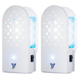 Electronic Flying Insect Trap 2 Pack Plug in Flea Mosquito Fly Catcher Gnat Moth Bug Killer with Night Light UV Attractant and Sticky Boards for Home Office Garage