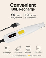 Load image into Gallery viewer, FURBONA Upgraded Dog Paw Trimmer with LED Light, 18 mm Widen Blade, 35 dB Low Noise, LED Display, Fully Waterproof, Rechargeable Clipper for Dogs Cats Trimming Paws, Eyes, Ears, Face, and Rump
