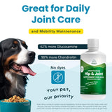 Plant-Based Liquid Glucosamine for Dogs, 1600mg Joint Support with Chondroitin, MSM & Omega 3-6-9, Shellfish-Free Dog Arthritis Supplement for Mobility & Flexibility, Made in USA, 32 oz