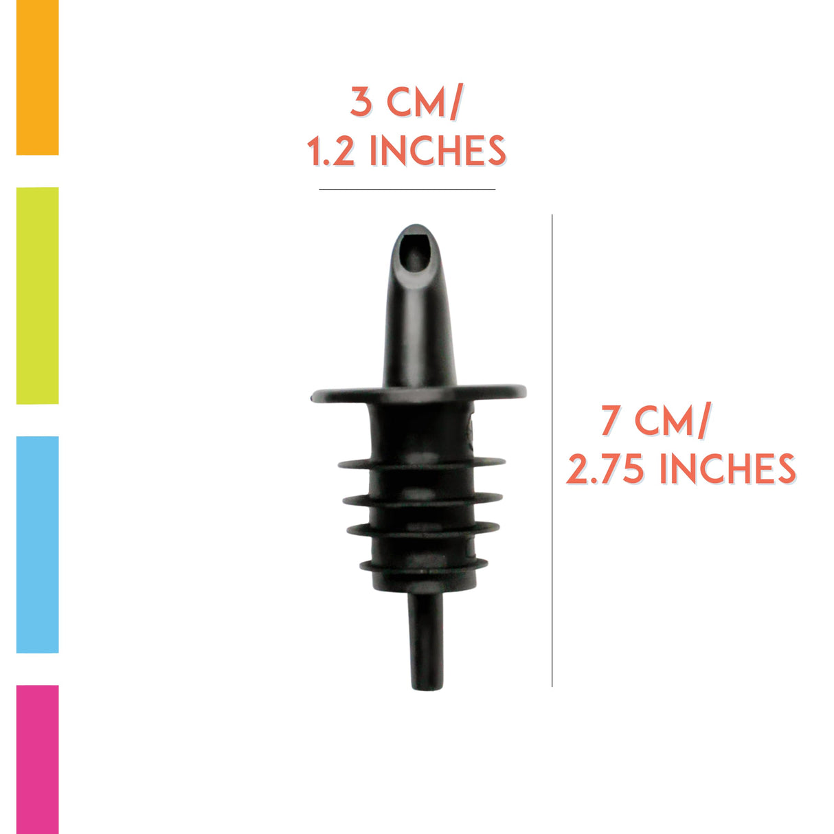 Syrup Precise Control Bottle Pourers, Professional Pour Spouts for Snow Cone & Drink Flavors (10-Pack)