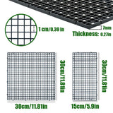 LINLAN 8 Pieces 11.8x11.8in (30X30cm) Aquarium Grid Plastic, Fish Tank Divider, Egg Crate for DIY Filtration and Bottom Protection in Aquascaping (Black-No Accessories)