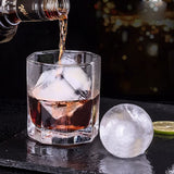 Ice Cube Trays (Set of 2), Sphere Ice Ball Maker with Lid & Large Square Ice Cube Maker for Whiskey, Cocktails and Homemade, Keep Drinks Chilled Black