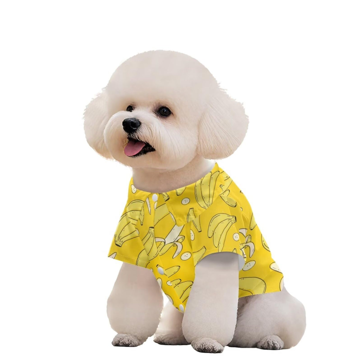 Bivxisrvo Yellow Banana Dog Clothes for Medium Dogs Christmas Boy Girl Dog Shirt Soft Puppy Outfit Adorable Pet T-Shirts Puppy Summer Hawaiian Beach Polo Shirts Clothes Kitten Beach Clothing