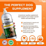 Liquid Health Pets K9 Omega 3 Fish Oil for Dogs - Liquid Omega 3 Supplement for Pets with EPA + DPA + DHA - Reduce Itching & Shedding, Support Joints, Immunity, Brain, Heart Health - USA Made (2 Pack)