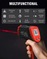 Wintact Infrared Thermometer Cooking Digital Temperature Gun -58℉-986℉(-50℃-530℃) with Max-Min Measure (Not for People) Digital Infrared Thermometer with Backlit for Kitchen and Cooking, Lcd