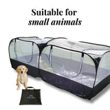 RAZL Ranch Small Animal Playpen Chicken Brooder with Cord Access Port, Portable Pop Up Pet Playpen with Detachable Base, for Indoor & Outdoor Use, Foldable Playpen, Comes with Silicon Pet Bowl