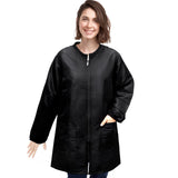 Pumtus Waterproof Pet Grooming Smock, Long Sleeves Dog Grooming Workwear, Baber Hairdresser Uniform with Full Zipper & Pockets, Anti-Static Professional Stylist Jacket for Salon, Pet Shop (Medium)