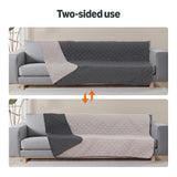 Amazon Basics Couch Cover for Dogs, Washable Anti-Slip Blanket for Bed Sofa, Quilted Furniture Protector for Indoor Pets, 82 x 52 Inches, Gray