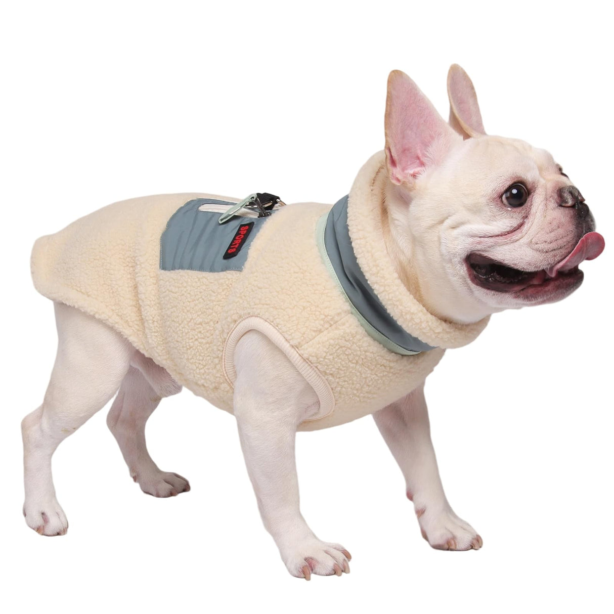 FEimaX Dog Winter Coat Fleece Lined Dog Jacket with High Collar&Zipper, Snowsuit for Small to Medium Dogs, Windproof Puppy Cold Weather Coats with D-Ring Leash, Durable Doggie Vest Pet Snow Vest