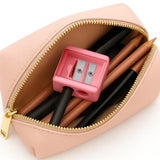 Eyeliner Pencil Sharpener for Eyes and Lip Liner Makeup Large Brow Pencils Small Angled Wing Tip Real Beginners Techniques Eye Shadow Lines Gel Eyebrow Pomade Black Liquid Waterproof Stencil